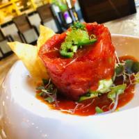 Spicy Tuna Tartar · Tuna, avocado, crispy wonton