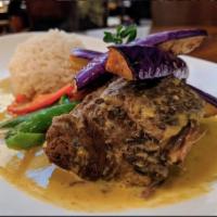 Five-Hour Short Rib (Gf) · Slow-braised beef short rib, green curry, eggplant, Thai basil, bell pepper, garlic ginger r...