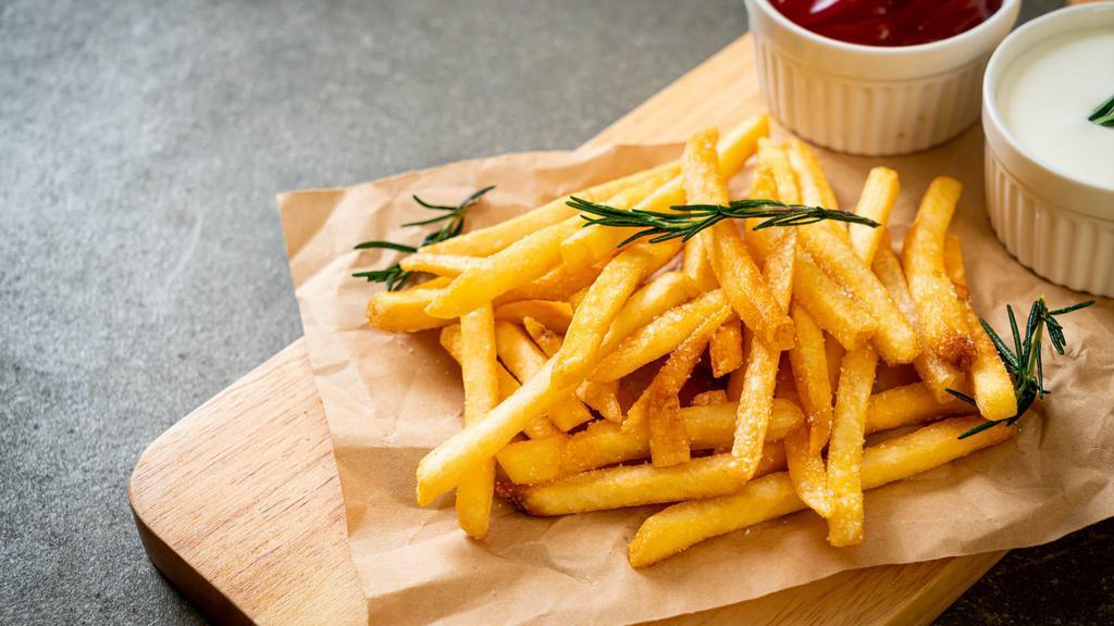 French Fries · Delicious French fries deep-fried and seasoned to perfection. Add cheese for an additional charge.