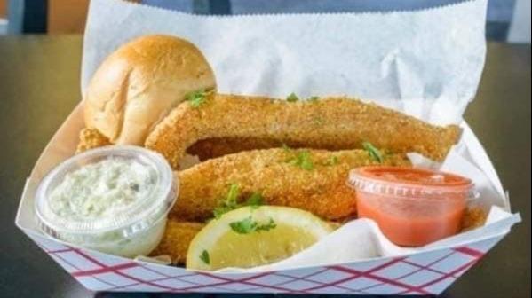 Catfish Dinner · 100% USDA Farm Raised Catfish!! Served with your choice of side, slaw, and dinner roll.