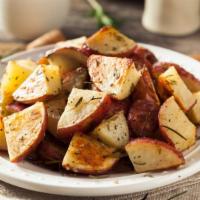 Potatoes · Delicious potatoes cut into cubes, and seasoned and fried to perfection.