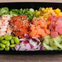 Large Poke Bowl · 4 scoops of sushi-grade protein served with choice of bases, mix-in flavors and toppings. Fo...