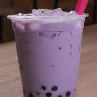 Taro Milk Bubble Tea · contains whole milk and syrup