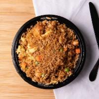 Fried Rice · Options of chicken, shrimp, beef, pork or vegetable, stir-fried in brown sauce with eggs, pe...