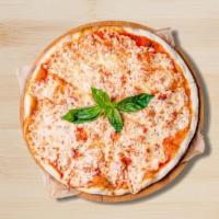 Majestic Margherita Pizza · Fresh pizza crust filled with house-made pizza sauce and fresh mozzarella cheese.