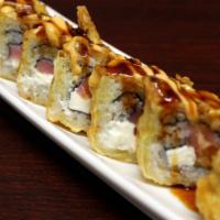 Yummy Special Fried Roll · Tuna, salmon, and cream cheese flash fried with spicy mayo, eel sauce, and ponzu.