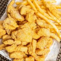 Small Chicken Nuggets Dinner · Served with fries, cole slaw and bread