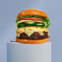 Jalapeno Burger · American beef patty topped with melted cheese, jalapenos, lettuce, tomato, onion, and pickle...