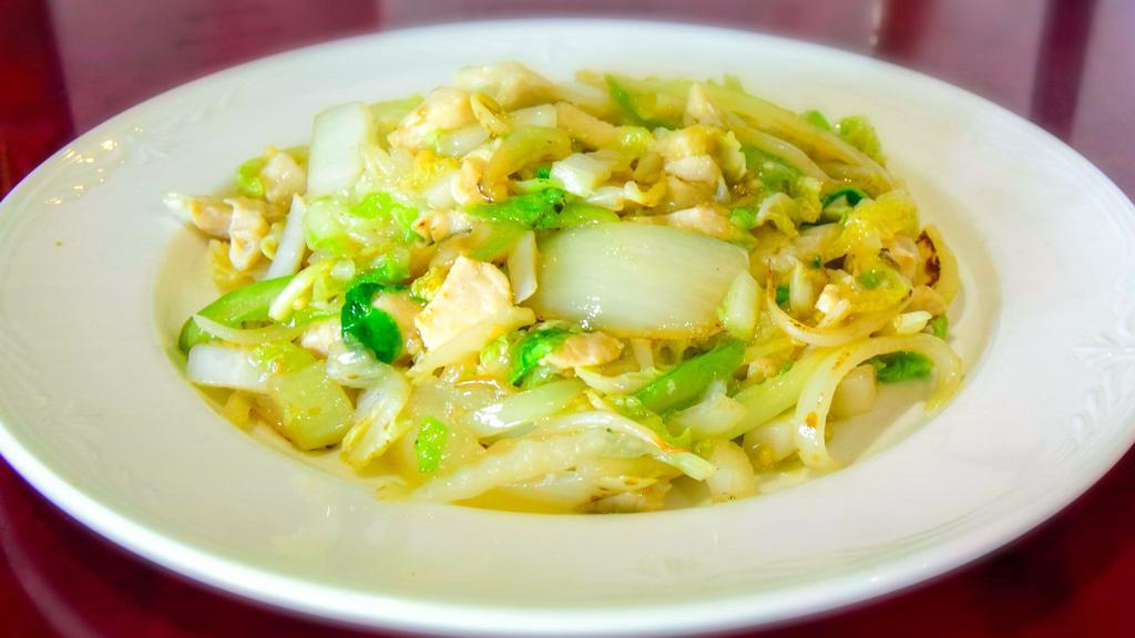 Chicken Chow Mein Or Chop Suey · Served with white rice.
