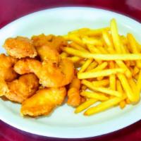 Kid'S Sweet And Sour Chicken · Served with pork fried rice or French fries.