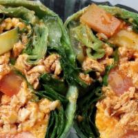 Buffalo Wrap · Your choice of protein topped with buffalo sauce, Cheddar cheese, cucumber, tomato, red onio...