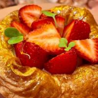Strawberry Danish · cream filling topped with fresh strawberries