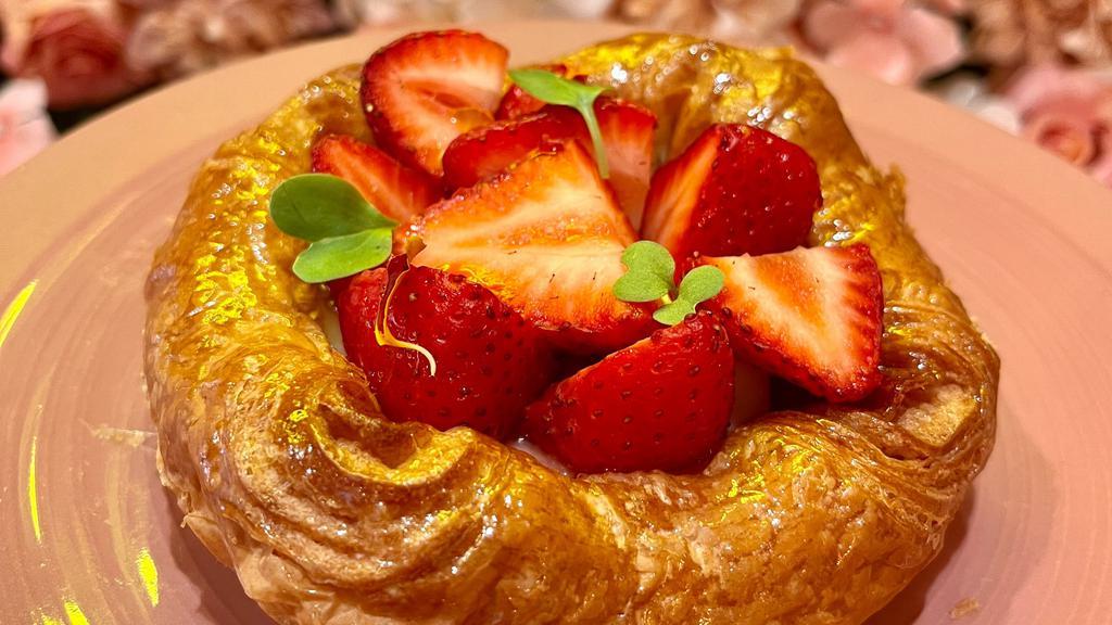 Strawberry Danish · cream filling topped with fresh strawberries