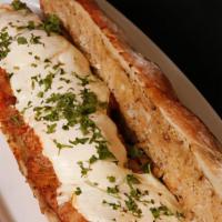 Italian Sausage Parmesan · Italian sausage with marinara sauce and melted mozzarella cheese.