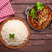 Chickpea Special Rice Bowl  · Chickpeas cooked in mildly spicy sauce served with aromatic white rice