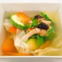 Veggie Soup · Mixed veggies in vegetable broth.