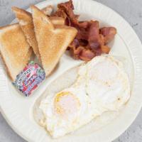 Breakfast Special · Two Eggs Served with hash browns, home fries, or grits and your choice of bread. Add cheese ...
