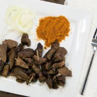 Beef Suya · Tender sliced beef, seasonned and grilled to perfection.