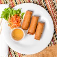 Fried Crispy Eggrolls - Chả Giò (3 Pieces) · With Fish Sauce