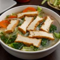 Vegetarian Pho · Includes Tofu, Broccolis, Cabbages, and Carrots with ToGo Container