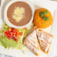 Chimichanga · A flour tortilla deep/fried, filled with your choice of chicken, ground beef or shredded bee...