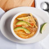 Maya Soup · Shredded chicken seasoned with our special sauce, chicken broth, rice, zucchini, squash and ...