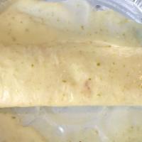 Burrito Con Queso · Your choice of ground beef or shredded chicken, smothered in cheese dip. Served with choice ...