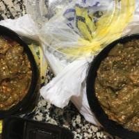 Okro Soup With Assorted Meat · 