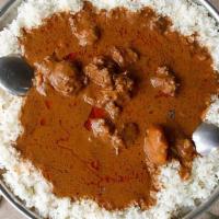 Mafe / Peanut Butter Stew · A traditional spicy stew made with a peanut butter sauce.