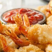 Fried Shrimp+Fries · cooktail sauce