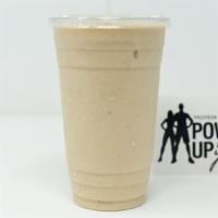 Protein Power · Peanut butter, banana, vanilla or chocolate protein powder, almond milk and honey.