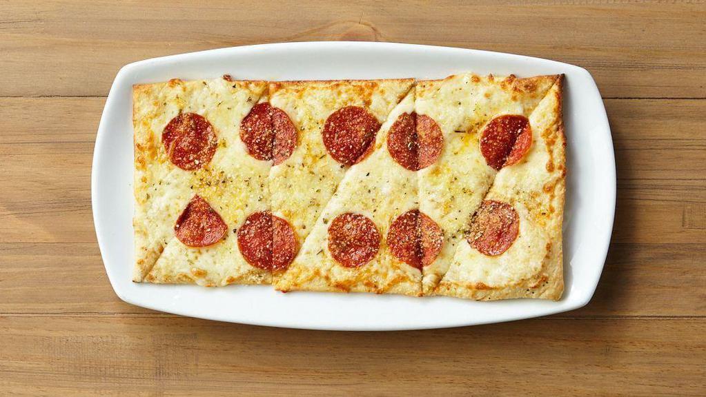 4 Cheese Pepperoni Flatbread via Johnny's New York Style Pizza
