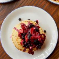 Lolo'S Pancake · Three pancakes, berry compote