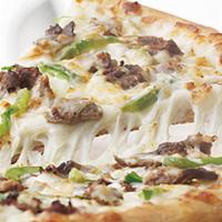 Philly Cheese Pizza · Green pepper, onions, mushrooms, steak and mozzarella cheese.