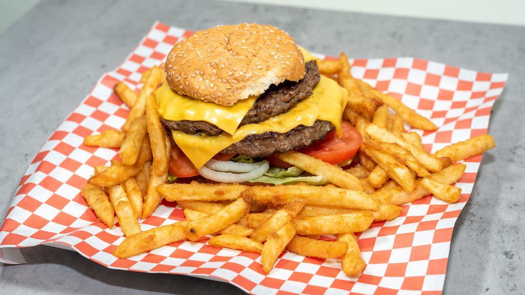 Double Cheeseburger With Fries · 