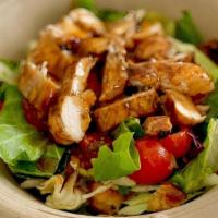 Jerk Chicken Salad · Jerk chicken salad: Kale, Collard Greens, Lettuce, Green Cabbage, Red Cabbage and Shredded C...