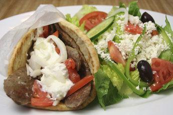 Gyro Geeks · Mediterranean · Salad · Alcohol · Greek · Desserts