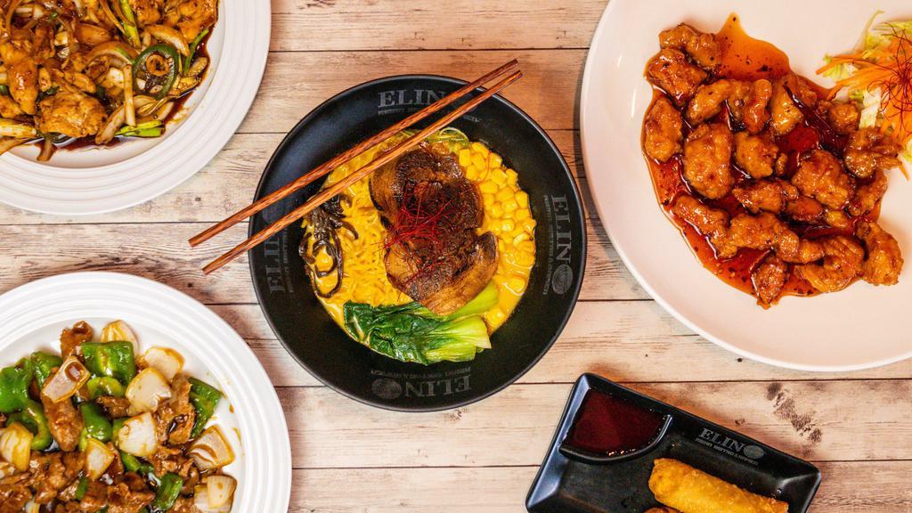 Elin asian bistro & ramen · Chinese · Chicken · Seafood · Desserts · Soup