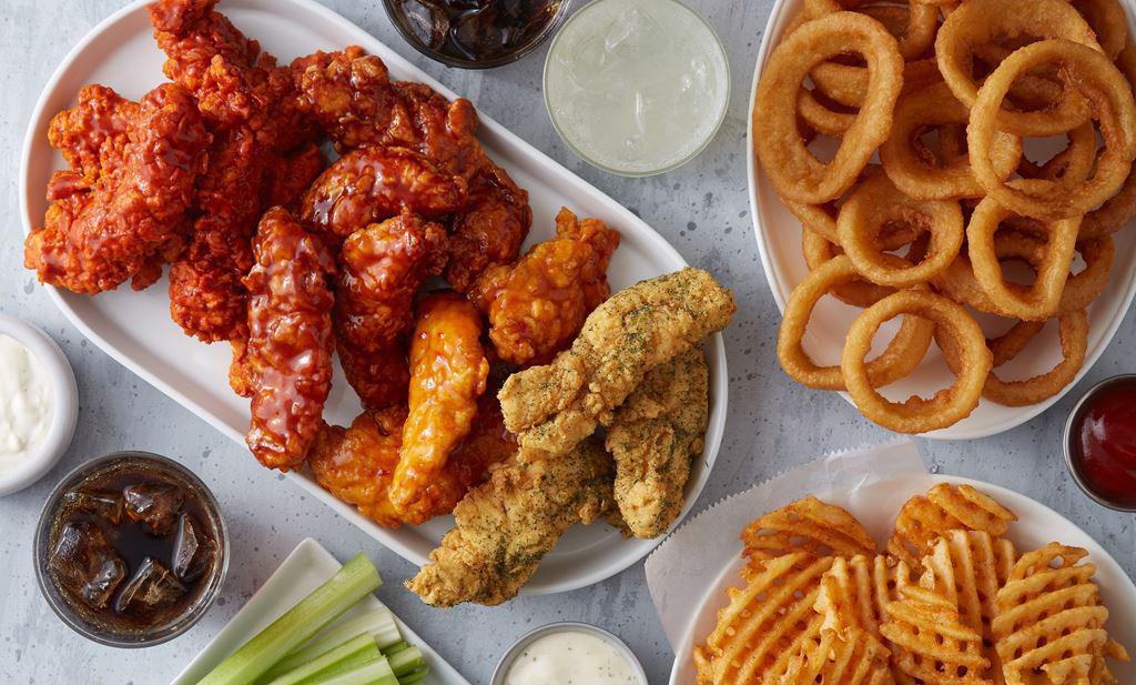 Wings Over Fort Worth · Chicken · Burgers · Seafood · Salad · Desserts