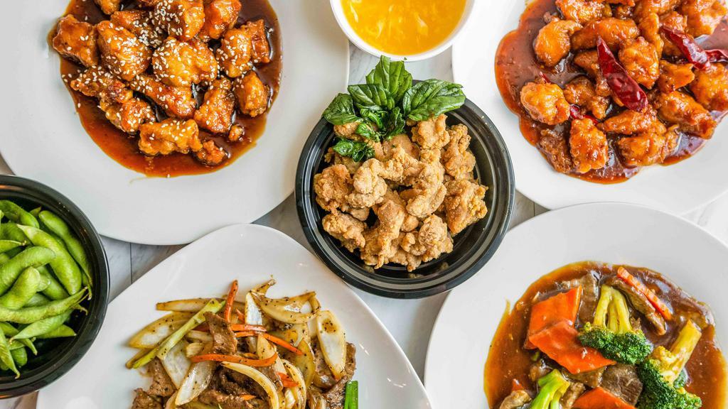 Sizzling Wok · Chinese · Chicken · Desserts · Soup · Seafood
