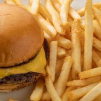 Kids Burger (3 Oz.) · 3 oz. Burger with Fries and a Drink

Kid's Burger comes with House Sauce| Leaf Lettuce| 
Rom...