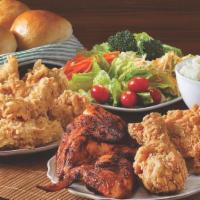 Spring Sampler · 10 tenders (gravy or sauce), 4 piece mixed chicken of your choice (fried / roasted / mix & m...