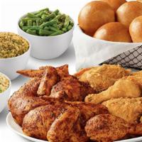 15 Piece Mixed Chicken  · Chicken Only Option: 15 Pieces Mixed Chicken • 6 Fresh-Baked Rolls. Family Meal Option: 15 P...
