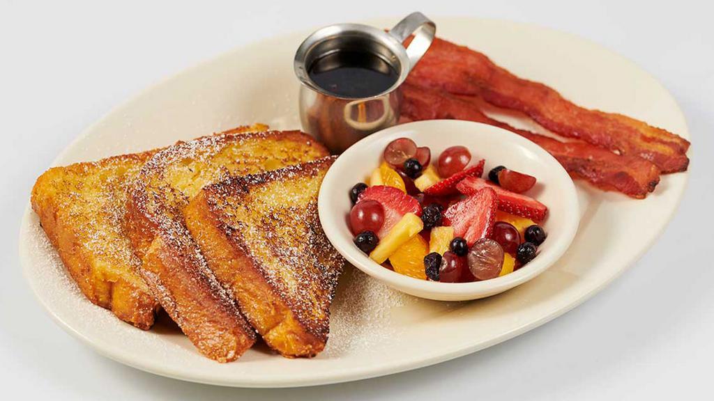 Kids’ Brunch With French Toast · A Small Order of French Toast, Bacon and Fresh Fruit