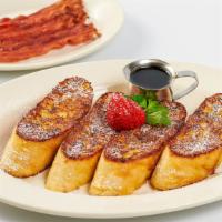 Bruléed French Toast With Bacon · 