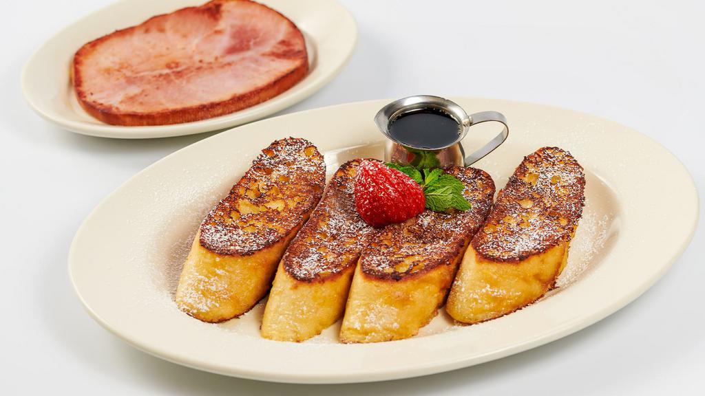 Bruléed French Toast With Grilled Ham · 