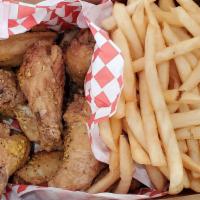 Classic Combo 8 Wings · Large wings! served with French fries and drink.