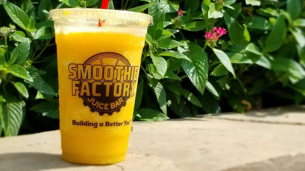 The Mango Smoothie · Mango, coconut, banana, honey. If you would like to add additional boosts at an additional charge. Our standard recipe for this smoothie uses honey, but please feel free to select a different sweetener.