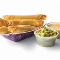 Chicken Flautas - 6 Pack  · (6 chicken flautas and choice of queso, guacamole or sour cream for dipping)