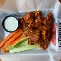 10 Boneless Wings · Boneless Wings tossed in your favorite sauce. Served with celery & carrots. Your choice of d...